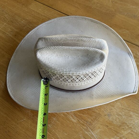 Kendall’s Womens Cowboy Hat 6 & 7/8 Straw w Leather Band Creased Rim Western main image 13